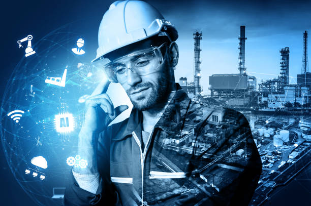 istock Engineering technology and industry 4.0 smart factory concept 1283040188