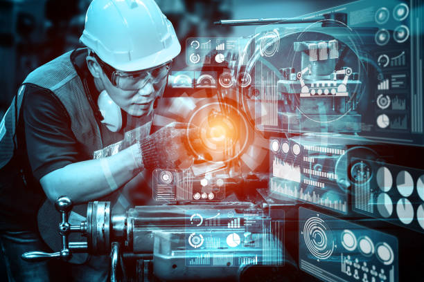 istock Engineering technology and industry 4.0 smart factory concept 1283040243