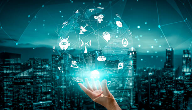 istock Advanced communication and global internet network connection in smart city 1283041678
