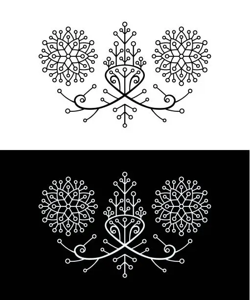 Vector illustration of White and black