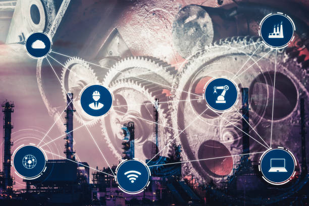 istock Industry 4.0 technology concept - Smart factory for fourth industrial revolution 1283044687