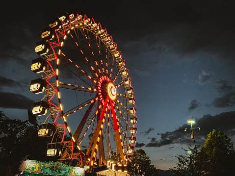 Munich's Alternative Beer Fest 2020 â€“ Ferris Wheel in Munich at dusk, taken on mobile phone