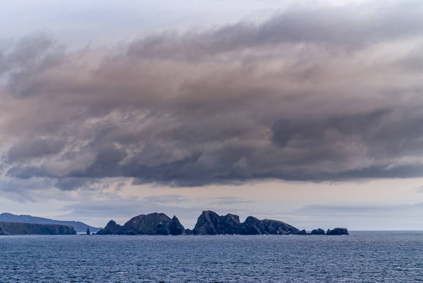istock Rock peaks of Wollaston archipelago under cloudscape, Cape Horn, Chile. 1283048657