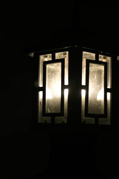 istock Outdoor design glowing lamp 1283048686