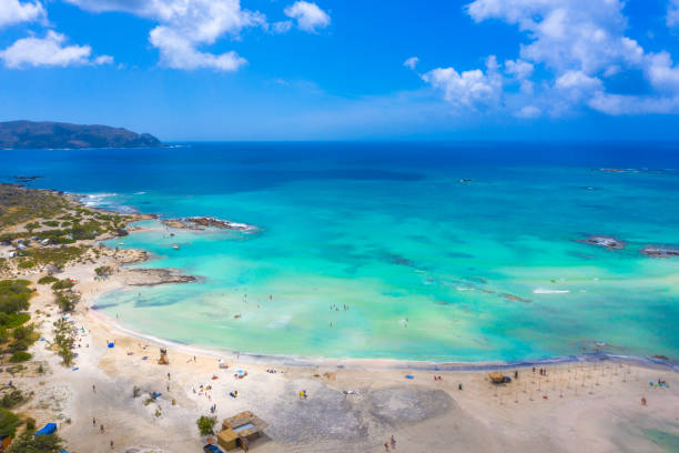 istock Tropical sandy beach with turquoise water, in Elafonisi, Crete, Greece 1283051145