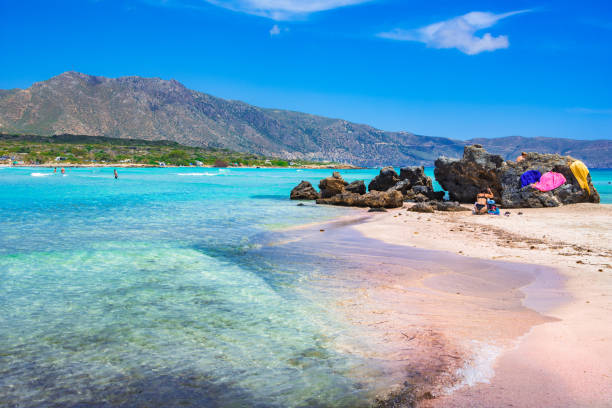 istock Tropical sandy beach with turquoise water, in Elafonisi, Crete, Greece 1283051311
