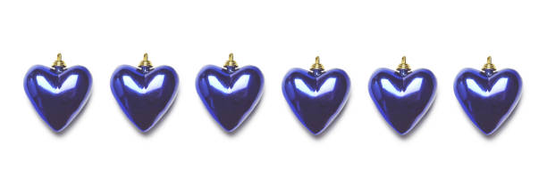 istock Christmas heart decorations isolated on white background 1283056492