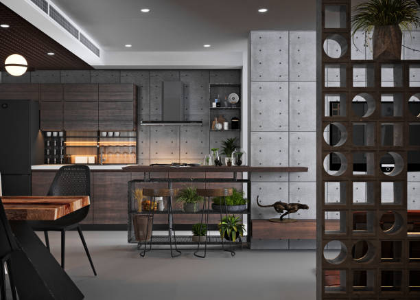 istock 3D Render of Living room 1283058011