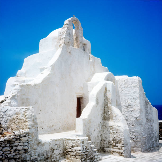 istock Mykonos, Greece, church ruin 1283058936