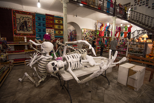 Oaxaca, Mexico, October 30 2015
Skeletons for sale in a shop