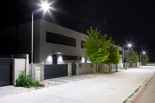 istock safe residential area with modern LED lighting 1283060475