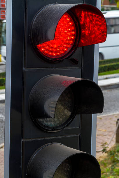 istock Istanbul, Turkey, Traffic Light on red 1283060862