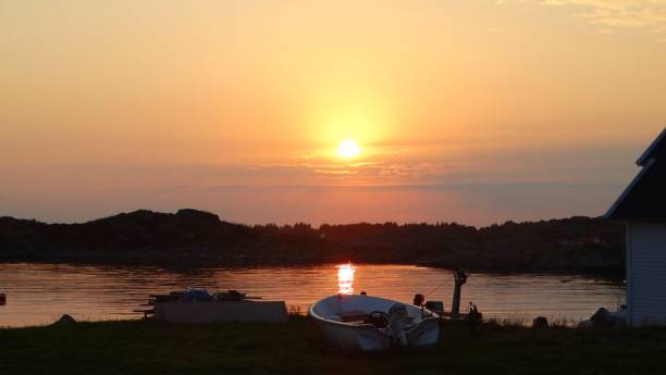 istock Colourful sunset in Skudeneshavn, Norway 1283070398