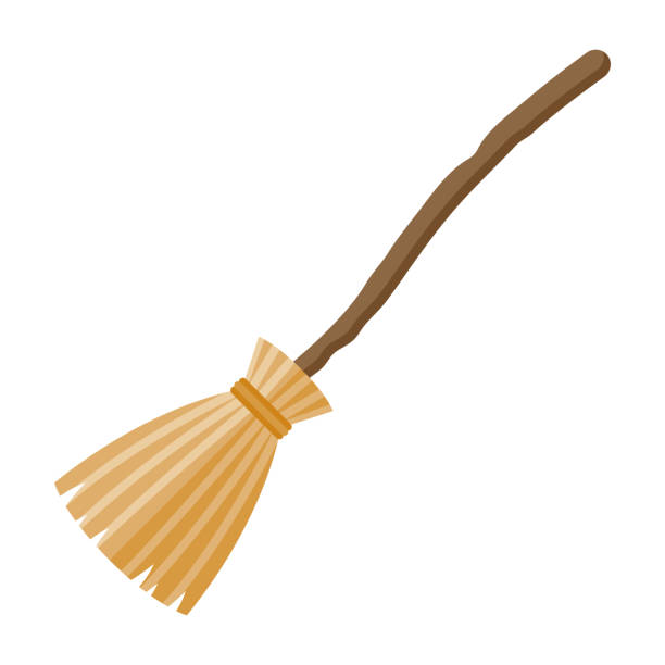 Broom Icon On Transparent Background Stock Illustration - Download Image  Now - Broom, Witch, Clip Art - iStock