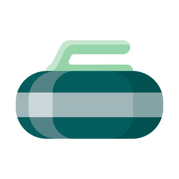 Vector illustration of Curling Stone Icon on Transparent Background