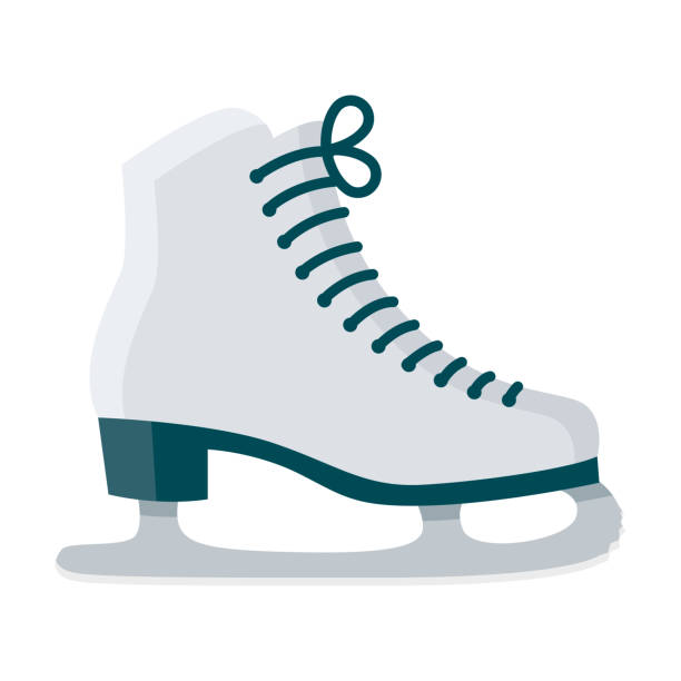 illustrazioni stock, clip art, cartoni animati e icone di tendenza di icona pattini da ghiaccio su sfondo trasparente - ice skates
