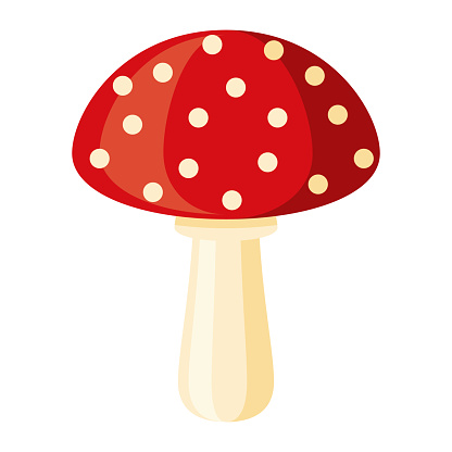 Mushroom Icon on Transparent Background