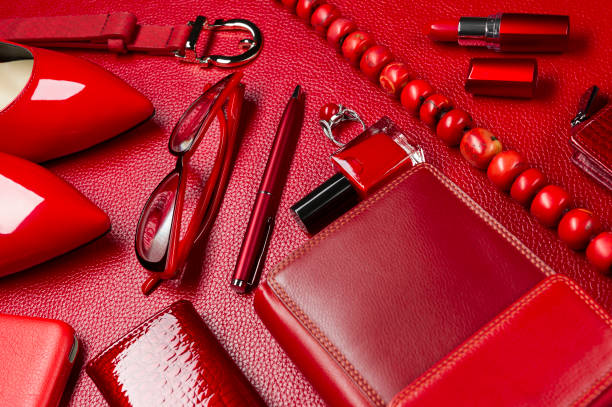 istock Woman red accessories 1283075188