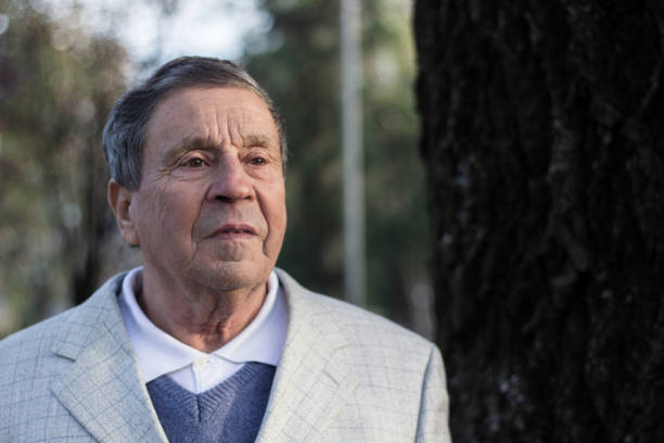 istock Portrait of senior man looking thoughtful 1283075229