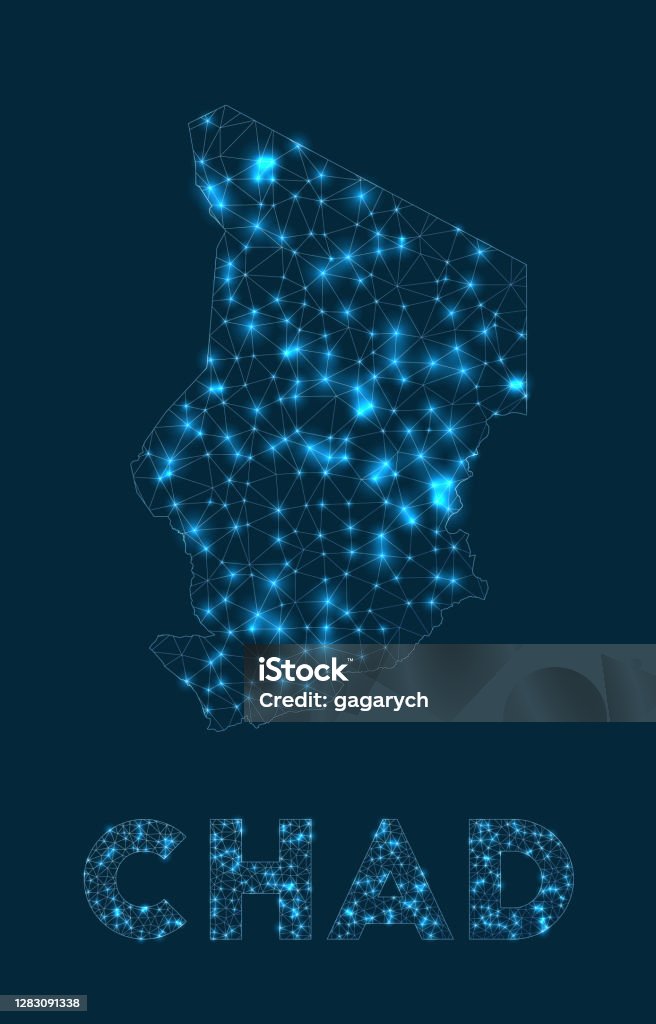 Chad Internet Graph Chad Network Map Stock Illustration - Download Image Now - Abstract ...