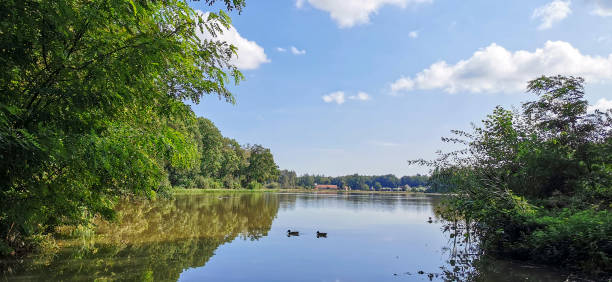 istock Ducks on a beautiful lake in Europe 1283093319