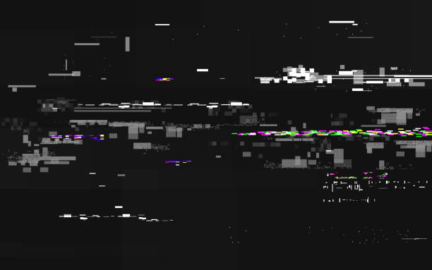 ilustrações de stock, clip art, desenhos animados e ícones de glitch no signal. abstract digital distortion. vhs noise backdrop with horizontal lines. video error and color pixels. glitch tv screen with overlay effect. vector illustration - problems