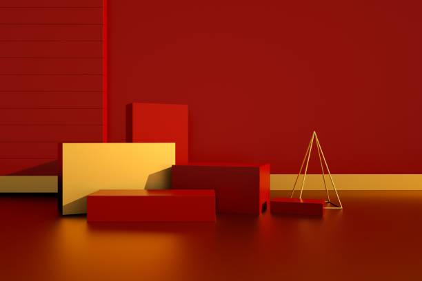 istock 3D Geometric Shapes Abstract Minimal Background 1283099414