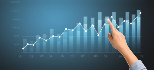 istock Businessplan graph growth and increase of chart positive indicators 1283102659