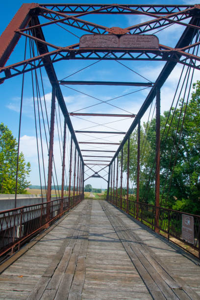 istock Old Iron Bridge built in 1892-Owen County Indiana 1283106894
