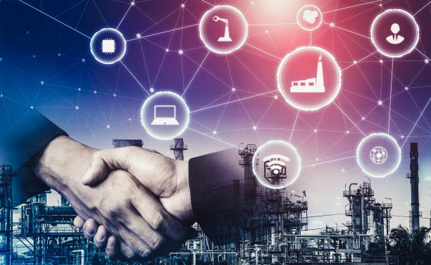istock Industry 4.0 technology concept - Smart factory for fourth industrial revolution 1283116777