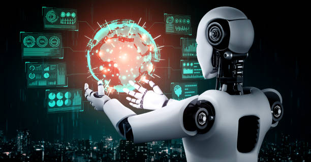 istock AI humanoid robot holding virtual hologram screen showing concept of big data 1283117679