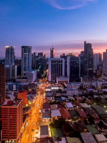 Photo of Makati, Metro Manila, Philippines - Makati Avenue, and the central business district, early evening.