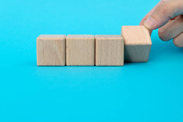 istock One of the four blocks turns one side 1283121580