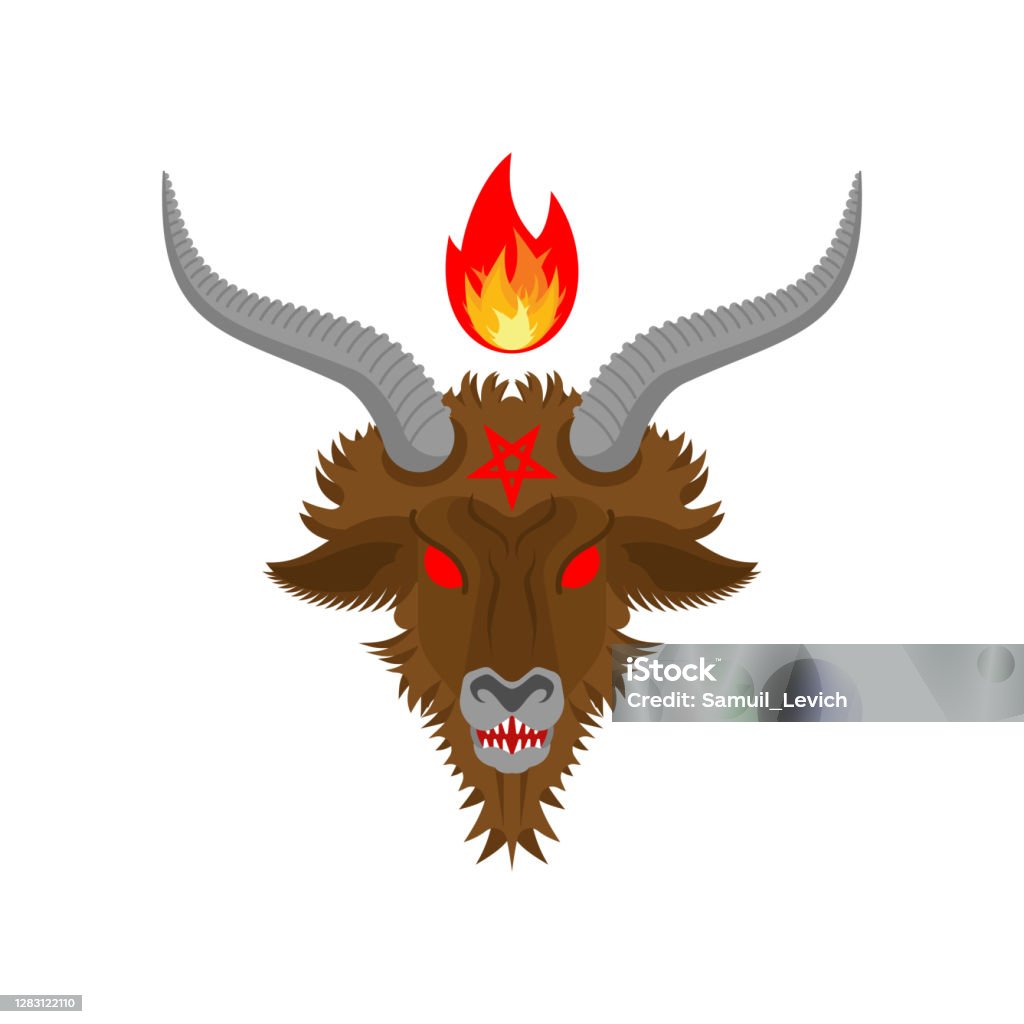 Đầu Dê Baphomet Biểu Tượng Satan Satan Với Quỷ Dữ Biểu Tượng Quỷ ...