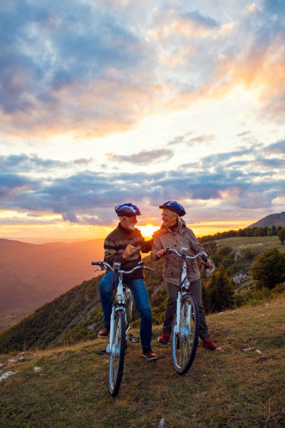 istock Senior Couple On Cycle Ride In Countryside 1283122286