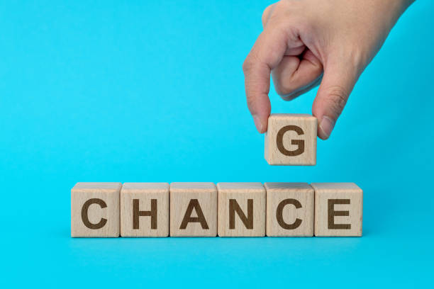 istock Wooden cubes with word change and chance 1283129984