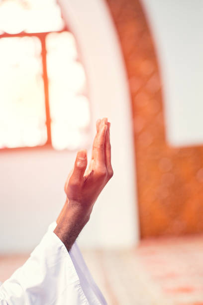 istock Religious muslim man praying. Islamic concept background 1283130724