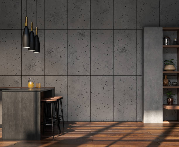 istock Living room interior in loft, industrial style 1283131857