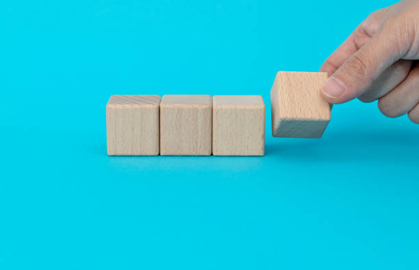 istock One of the four blocks turns one side 1283132890