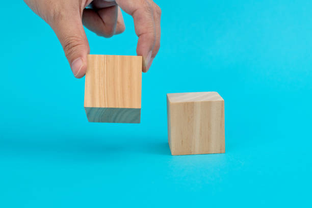 istock One of the two blocks turns one side 1283133733
