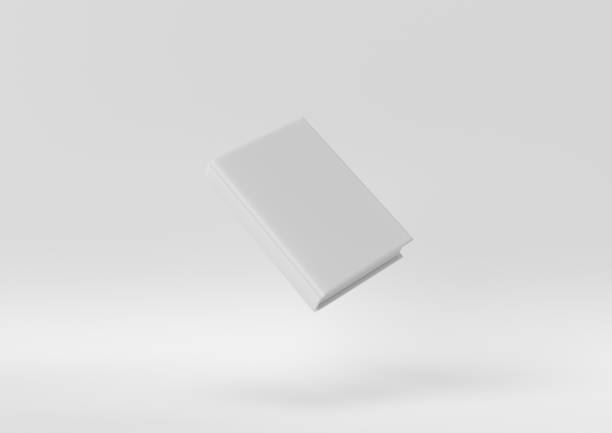 istock Creative minimal paper idea. Concept white book with white background. 3d render, 3d illustration. 1283134894