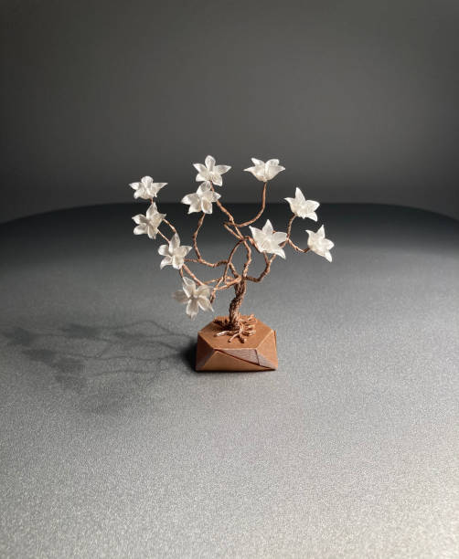 istock Origami White Flower Tree 1283135999