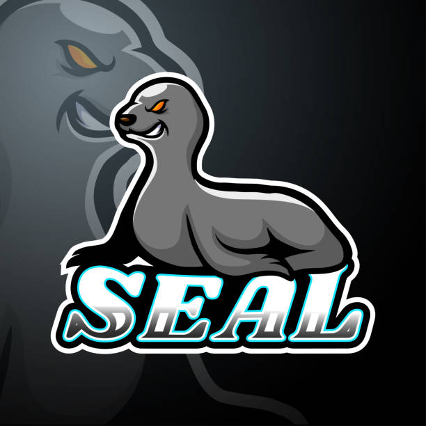 Seal esport logo mascot design Vector illustration of Seal esport logo mascot design seal animal stock illustrations