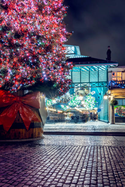 istock A illuminated Christmas tree in the Covent Garden district, London 1283141141