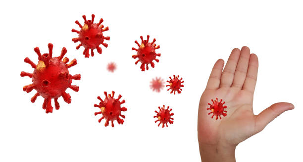 istock covid 19 coronavirus stop fight protect hand  isolated - 3d rendering 1283143589