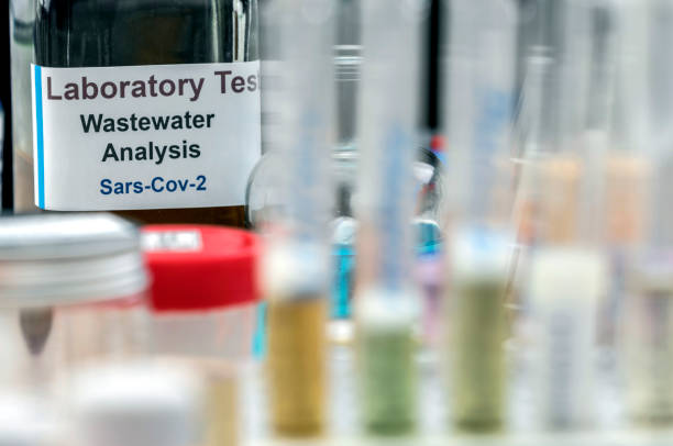 istock Wastewater samples, analysis of sars-cov-2 virus in patients infected by human coronavirus 229E, conceptual image 1283150211