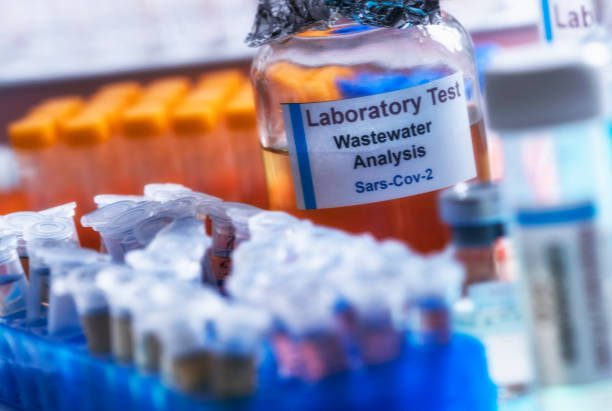 istock Wastewater samples, analysis of sars-cov-2 virus in patients infected by human coronavirus 229E, conceptual image 1283150224