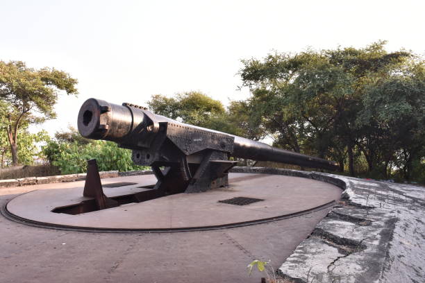 istock A long antique cannon kept on top of a island 1283157376