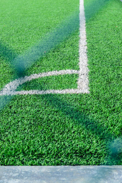 istock Artificial turf football field 1283158095