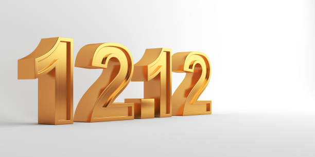 istock 12.12 sale shopping day 3D text on white background. copy space, 3d rendering illustration. 1283158344
